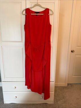 BCBGMaxaria Red Sleeveless High-Low Maxi Dress - Unbranded